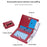 BAELLERRY NR097 Folding Zipper Short Wallet PU Leather Small Coin Purses Multiple Card Holder - Red - 7