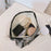 Flower Pattern Portable Cosmetic Bag Zipper Purse Pouch Canvas Makeup Storage Bag - Large Silver Flower - 5