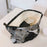 Flower Pattern Portable Cosmetic Bag Zipper Purse Pouch Canvas Makeup Storage Bag - Large Silver Flower - 7