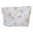 Travel Toiletry Organizer Stylish Flower Pattern Canvas Cosmetic Bag Makeup Bag - Beige Flower - 1