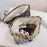 Retro Flower Pattern Canvas Cosmetic Bag Makeup Bag Travel Toiletry Accessories Organizer Pouch - Blue - 4