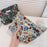 Retro Flower Pattern Canvas Cosmetic Bag Makeup Bag Travel Toiletry Accessories Organizer Pouch - Blue - 7