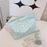Embossment Makeup Bag Zipper Cosmetic Pouch Large Travel Canvas Organizer Bag - Blue - 1