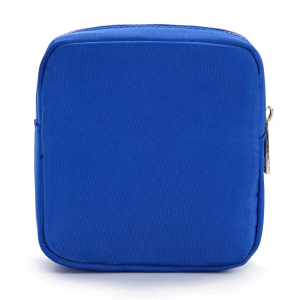 Nylon Makeup Pouch Zipper Toiletry Bag Large Capacity Travel Cosmetic Bag for Women Girls - Black - 3