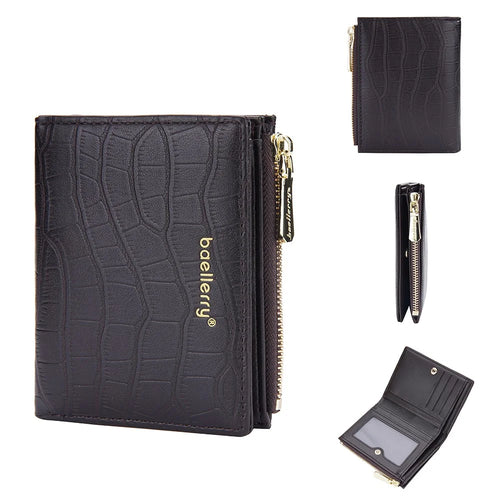 BAELLERRY DR100 PU Leather Wallet for Men Business Style Clutch Bag Card Holder Zipper Coin Purse - Coffee - 1