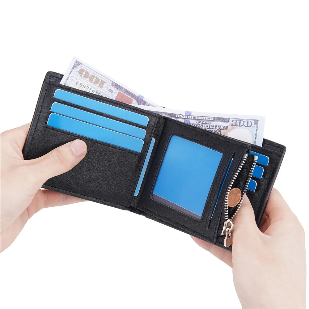 BAELLERRY D9194 PU Leather Zippered Wallet for Men, Short Clutch Bag with Card Slot - Black - 2