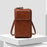 Stylish PU Leather Women Phone Bag Zipper Coin Purse Crossbody Bag - Brown - 3