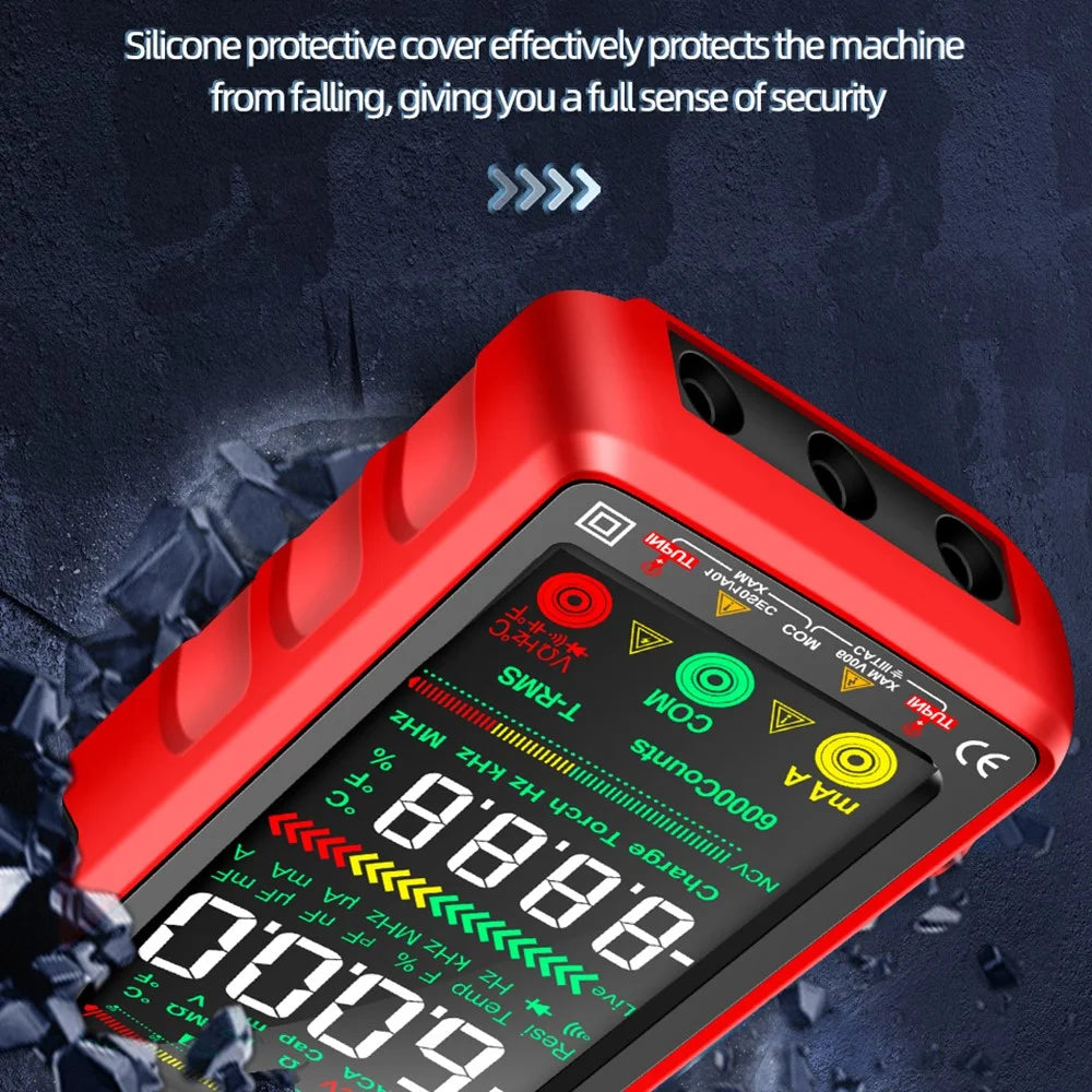 ANENG 682 Rechargeable Multimeter Digital High-Precision Intelligent Auto-Rang Anti-Burning Multimeter - Red - 5