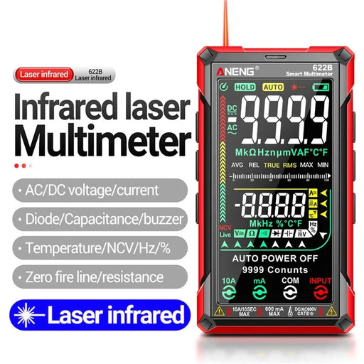 ANENG 622B Touch Screen Multimeter Smart Anti-Burn Digital High Precision Multimeter with LED Light - 2