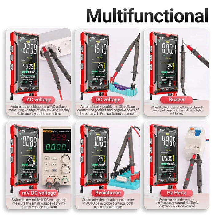ANENG 622B Touch Screen Multimeter Smart Anti-Burn Digital High Precision Multimeter with LED Light - 7