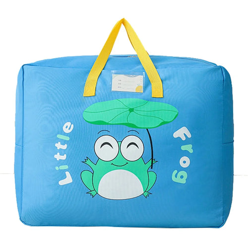 40x50x26CM Oxford Cloth Comforter Storage Bag Cute Pattern Home Pillow Bedding Blanket Clothes Organizer for Kids Children - Blue - 1