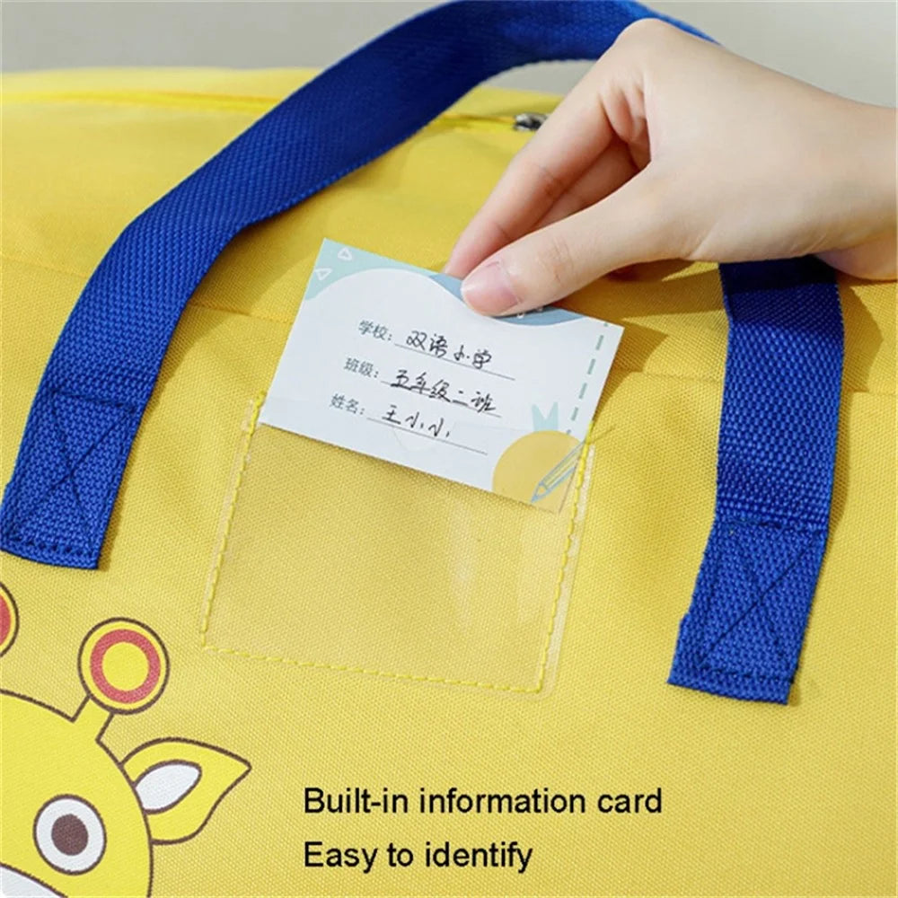 36.5x46.5x18CM Children's Quilt Organizer Cute Cartoon Pattern Zippered Bedding Oxford Cloth Storage Bag - Yellow - 3
