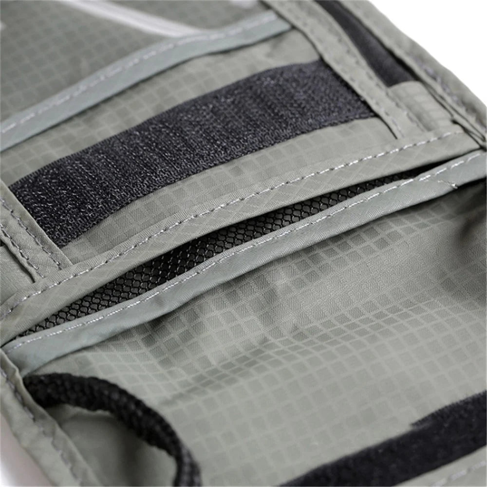Travel Nylon Shoulder Crossbody Bag RFID Blocking Passport Holder to Keep Your Card Documents Safe (with Clear PVC Window) - Grey - 4