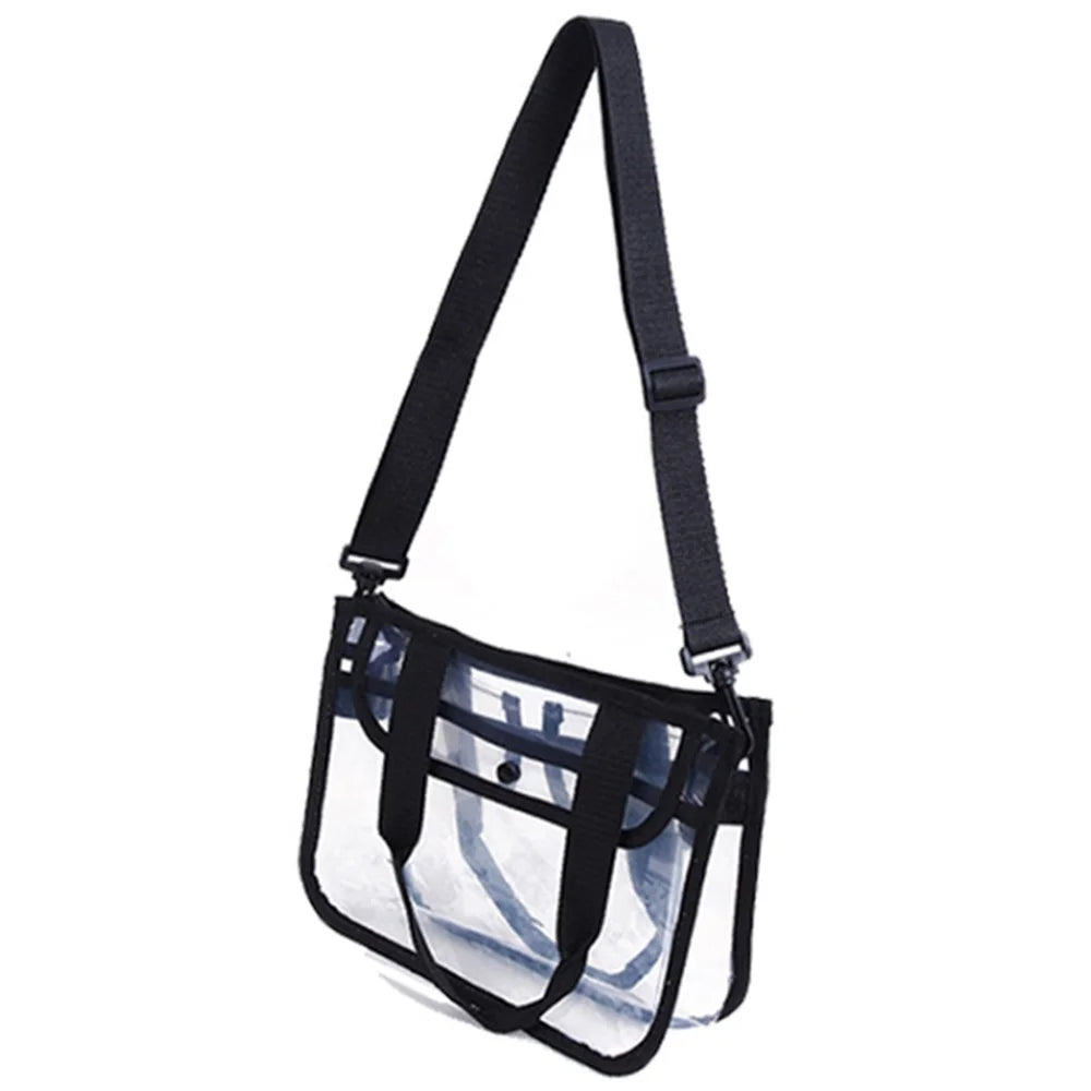 Clear EVA Bag Makeup Cosmetic Toiletry Organizer Tote Bag Waterproof Handbag for Travel, Swimming, Gym - 7