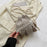 Knitted Shoulder Bag Ethnic Style Women's Crossbody Bag with Tassel Decoration for Shopping, Vacation - Khaki - 1