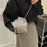 Knitted Shoulder Bag Ethnic Style Women's Crossbody Bag with Tassel Decoration for Shopping, Vacation - Khaki - 3