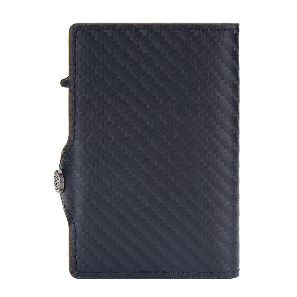 BAELLERRY K9303 Simple Style PU Leather Card Holder Portable Slim Magnetic Card Wallet Pouch - Black - 4
