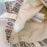 Floral Pattern Cotton+Canvas Bag Large Capacity Women Shoulder Bag for Shopping Office School - White / Orange Small Flower - 5