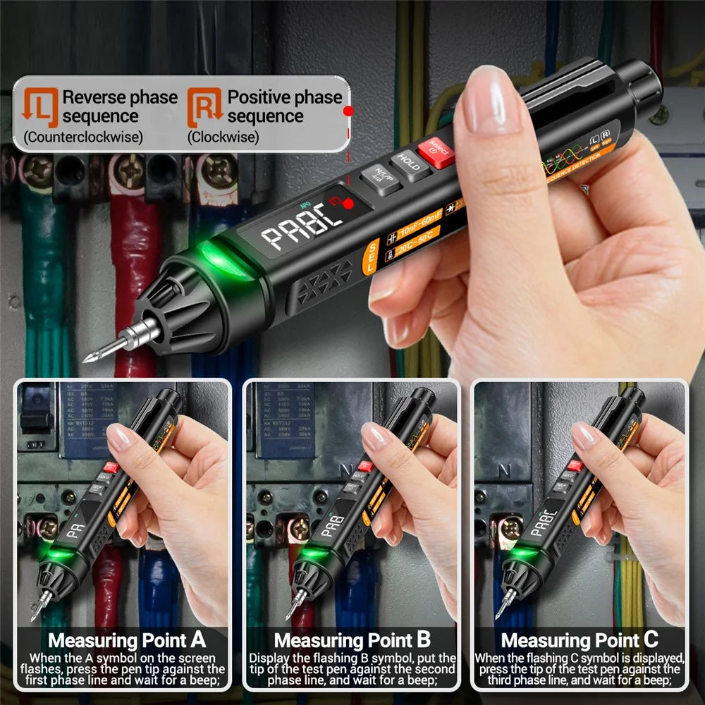 ANENG A3009 Multifunction Handheld Digital Multimeter Voice Broadcast Portable Pen Tester - 6