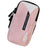 Cell Phone Armband for 6.8'' Phone PU Leather + Polyester Sweatproof Sports Arm Pouch Bag with Adjustable Elastic Band - Pink - 1