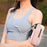Cell Phone Armband for 6.8'' Phone PU Leather + Polyester Sweatproof Sports Arm Pouch Bag with Adjustable Elastic Band - Pink - 4