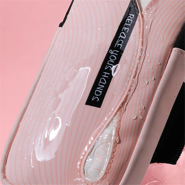 Cell Phone Armband for 6.8'' Phone PU Leather + Polyester Sweatproof Sports Arm Pouch Bag with Adjustable Elastic Band - Pink - 7