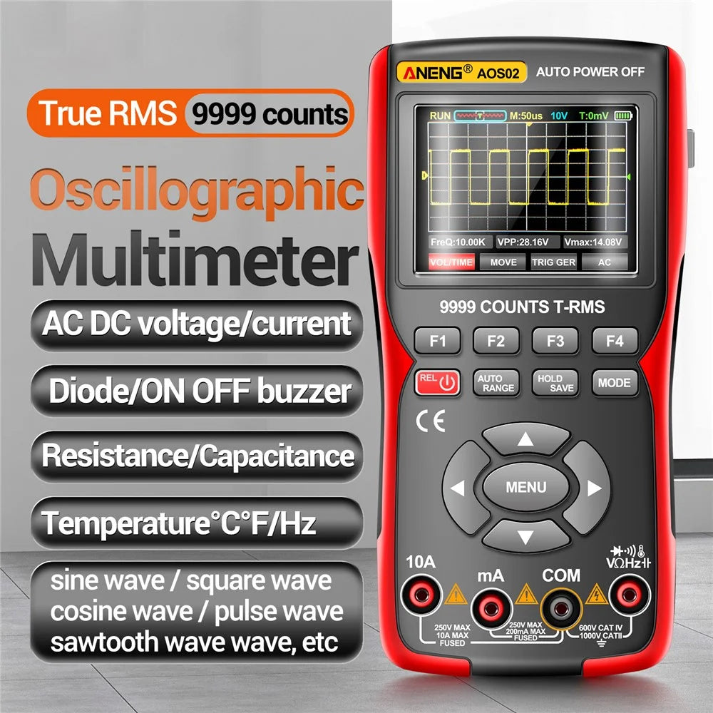 ANENG AOS02 Dual Mode Oscilloscope Multimeter Handheld Color Screen Digital Tester 2-in-1 Auto Repair Multimeter - 2