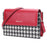 BAELLERRY N8703 Women PU Leather Bag Houndstooth Pattern Small Square Bag Crossbody Shoulder Bag - Red - 1