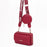 BAELLERRY N1897 PU Leather Crossbody Bag Litchi Texture Women Shoulder Handbag with Coin Purse Pouch - Wine Red - 1