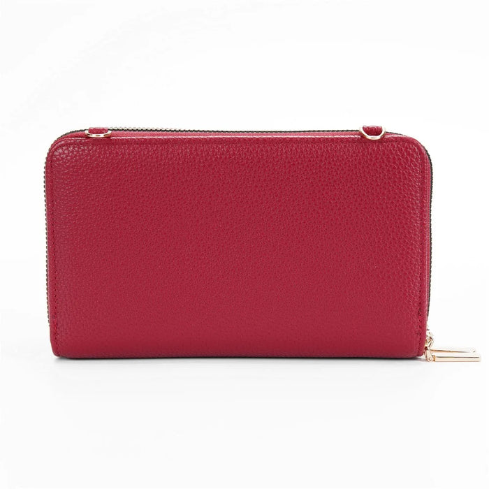 BAELLERRY N1897 PU Leather Crossbody Bag Litchi Texture Women Shoulder Handbag with Coin Purse Pouch - Wine Red - 5