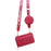 BAELLERRY N1897 PU Leather Crossbody Bag Litchi Texture Women Shoulder Handbag with Coin Purse Pouch - Wine Red - 7