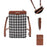 BAELLERRY N8702 Ultra-light Gird Pattern Bag Girls PU Leather Crossbody Bag Women Travel Phone Shoulder Bag - Brown - 1