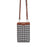 BAELLERRY N8702 Ultra-light Gird Pattern Bag Girls PU Leather Crossbody Bag Women Travel Phone Shoulder Bag - Brown - 4