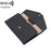 RFID Blocking Card Holder Wallet PU Leather Tri-Fold Travel Passport Bag Document Organizer - Black - 2