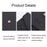 RFID Blocking Card Holder Wallet PU Leather Tri-Fold Travel Passport Bag Document Organizer - Black - 5