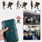 CHARM INFINITE Waxy PU Leather RFID Blocking Long Wallet Cellphone Purse with Wrist Strap - Peacock Blue - 5