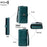 CHARM INFINITE Waxy PU Leather RFID Blocking Long Wallet Cellphone Purse with Wrist Strap - Peacock Blue - 6