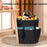 WD3-132 Foldable Storage Basket Oxford Cloth Portable Carrying Basket for Beach Picnic Gardening Tool - Khaki - 4