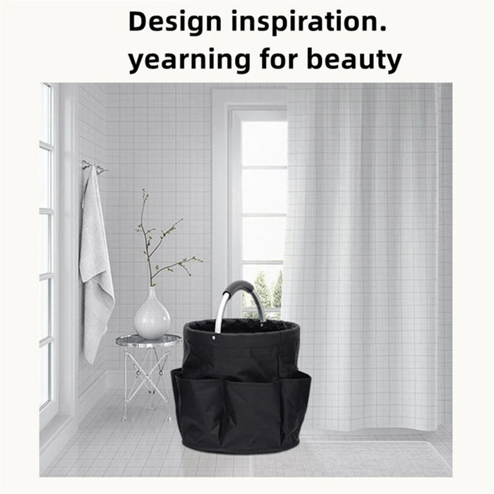 WD3-132 Foldable Storage Basket Oxford Cloth Portable Carrying Basket for Beach Picnic Gardening Tool - Khaki - 7