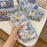 Coin Key Toiletries Storage Bag Pattern Cosmetic Organizer Cotton Cloth+Canvas Makeup Pouch - Blue Cat - 7