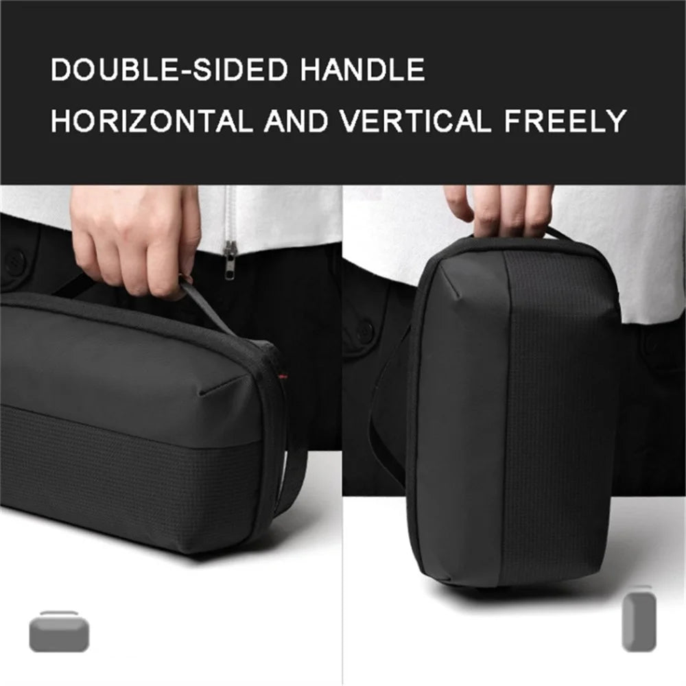 Portable Data Cable Digital Accessories Organizer Pouch Power Bank Handbag Makeup Toiletries Storage Hand Bag - 7