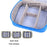 300D Cationic Zipper Bag Water-Resistant Data Cable Digital Accessories Carrying Pouch Power Bank Handbag - Sky Blue - 3