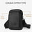 DEABOLAR PU Leather Belt Hanging Vertical Waist Bag Men Single Shoulder Crossbody Bag - Black - 2