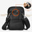 DEABOLAR PU Leather Belt Hanging Vertical Waist Bag Men Single Shoulder Crossbody Bag - Black - 3