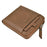 DEABOLAR Men Short Wallet RFID Blocking Vintage PU Leather Zipper Card Bag - Brown - 1