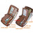 DEABOLAR Men Short Wallet RFID Blocking Vintage PU Leather Zipper Card Bag - Brown - 3