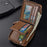 DEABOLAR Men Short Wallet RFID Blocking Vintage PU Leather Zipper Card Bag - Brown - 6