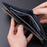 Business Men Slim Horizontal PU Leather Short Wallet Card Cash Storage Bag - Black - 5