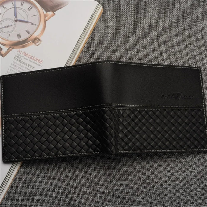 Business PU Leather Men Short Wallet Card Holder Billfold Coin Purse Bag - 738-1 Horizontal - 3