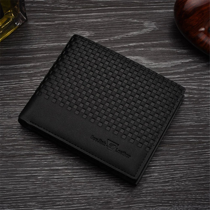 Business PU Leather Men Short Wallet Card Holder Billfold Coin Purse Bag - 738-1 Horizontal - 4